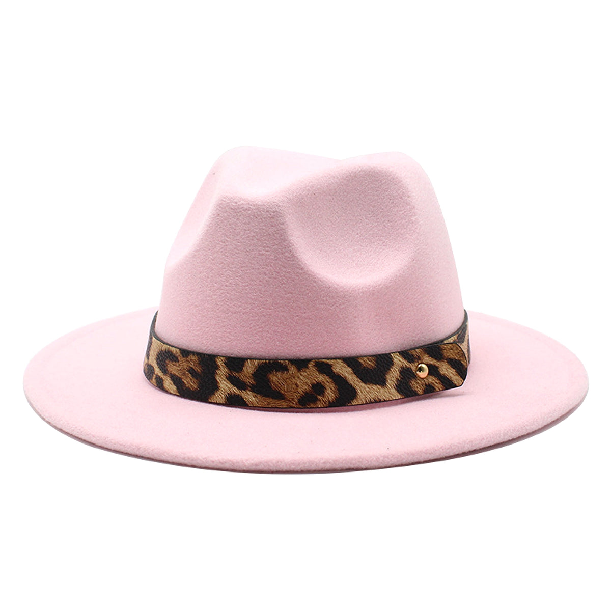 Men's Fashion Leopard Print Woolen Big Brim Top Hat - enhanced image 18