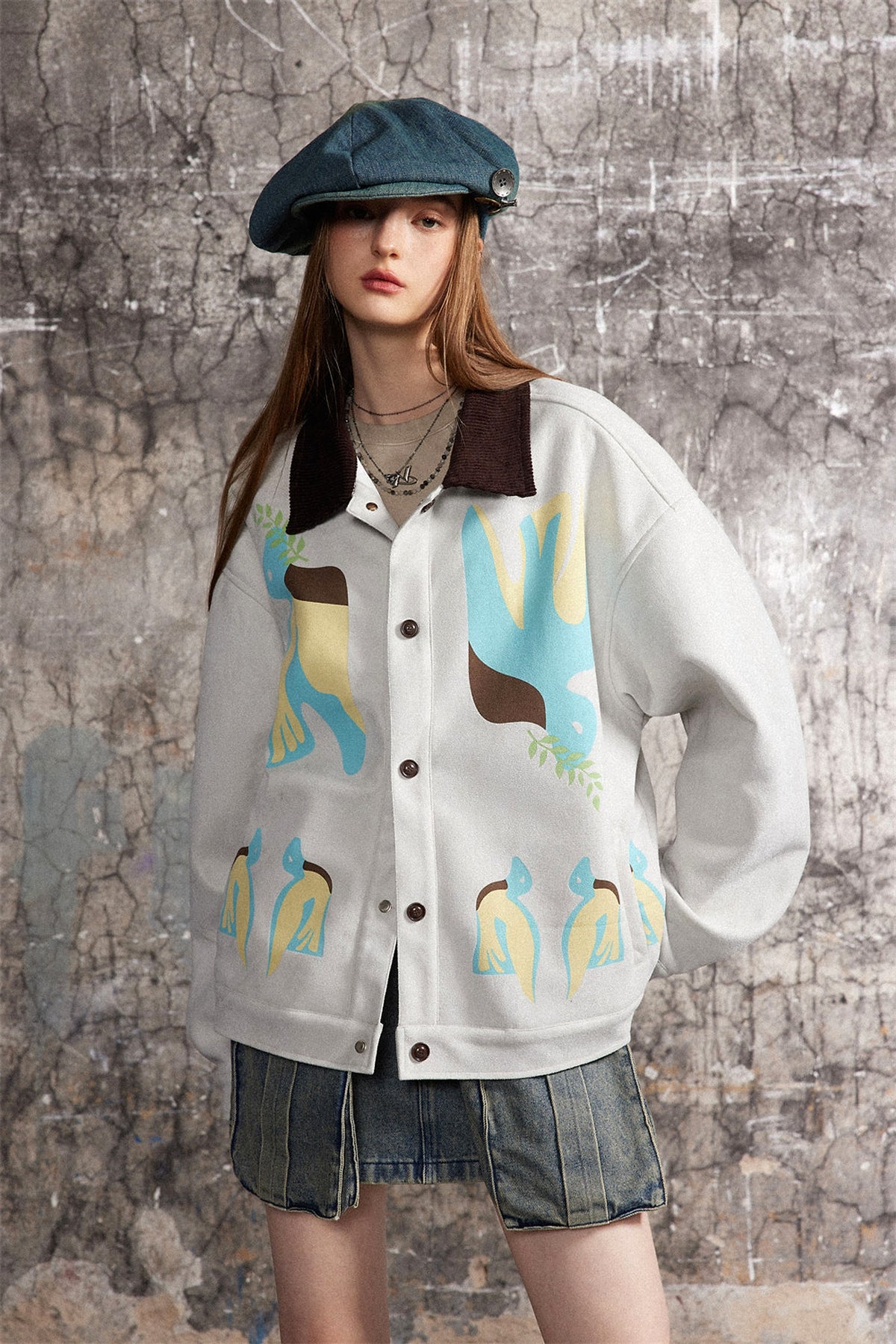Stitching Contrast Color JacketWomen - enhanced image 18
