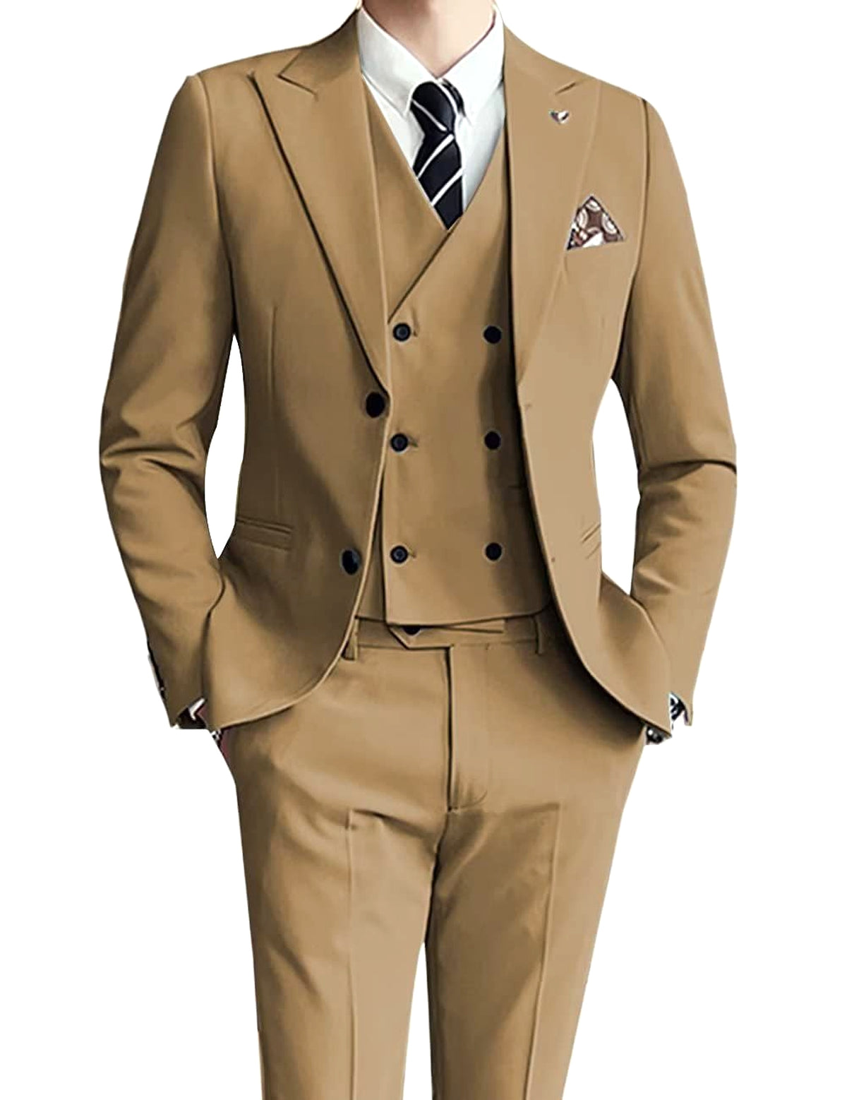 Ceremonté™ – Slim Fit Three-Piece Wedding Suit - enhanced image 18