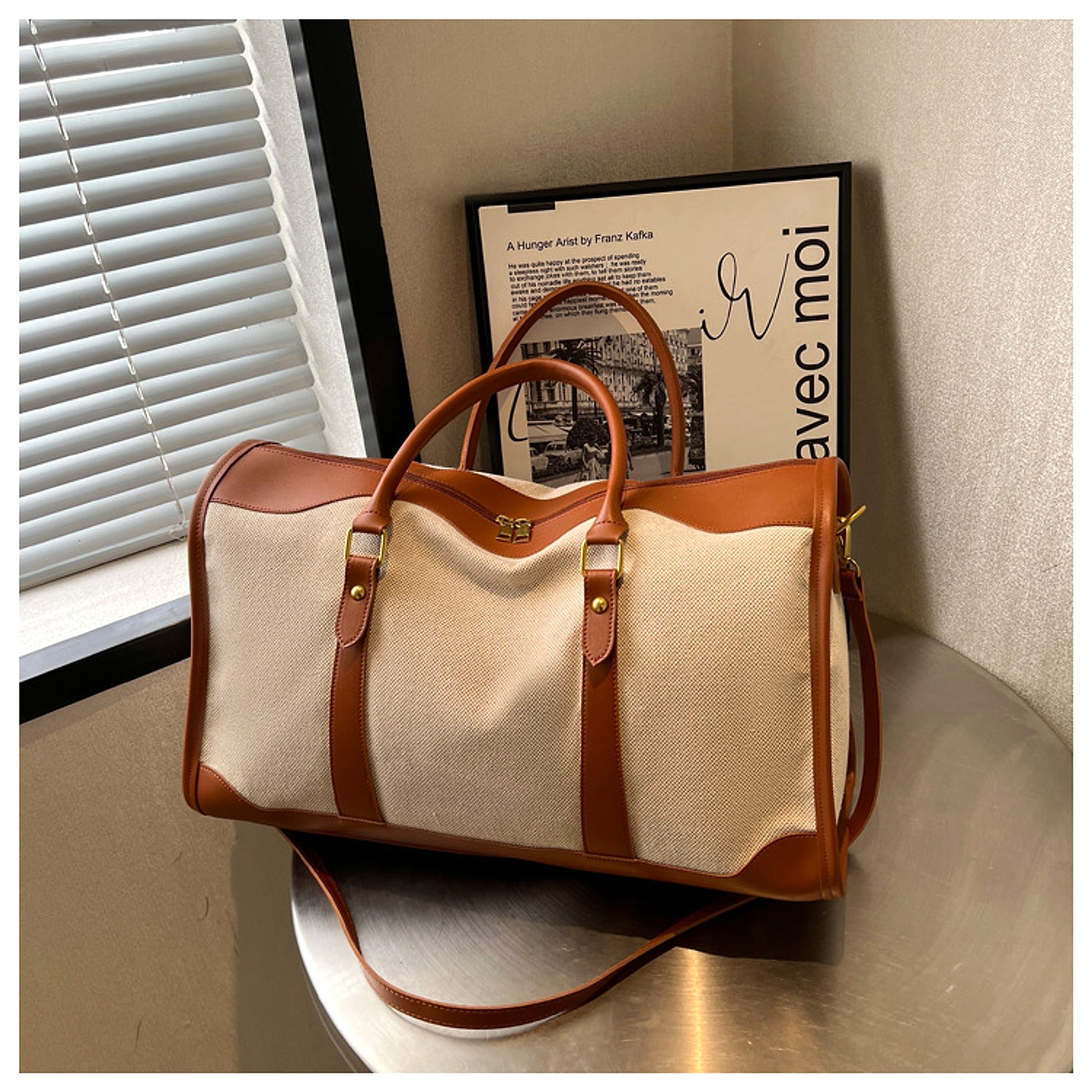 Voyagera™ – Canvas Travel Tote Bag (Large Capacity) - enhanced image 18