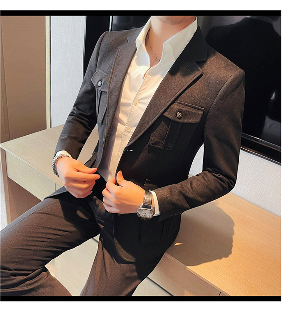 Woolen Suit Men's Single-breasted Suit Jacket - enhanced image 18