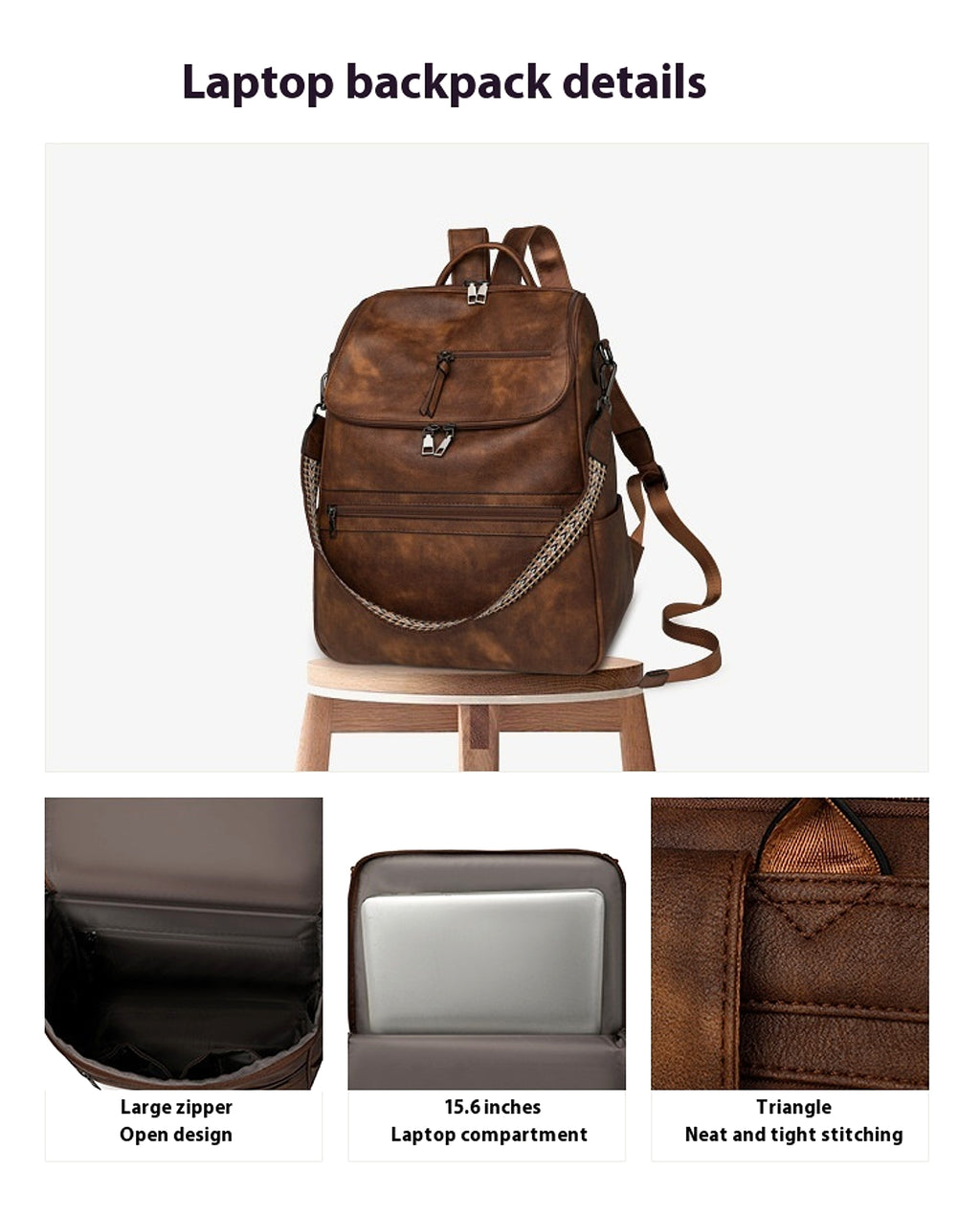 ALLFASHION™ – RetroSense™ College Backpack - enhanced image 19