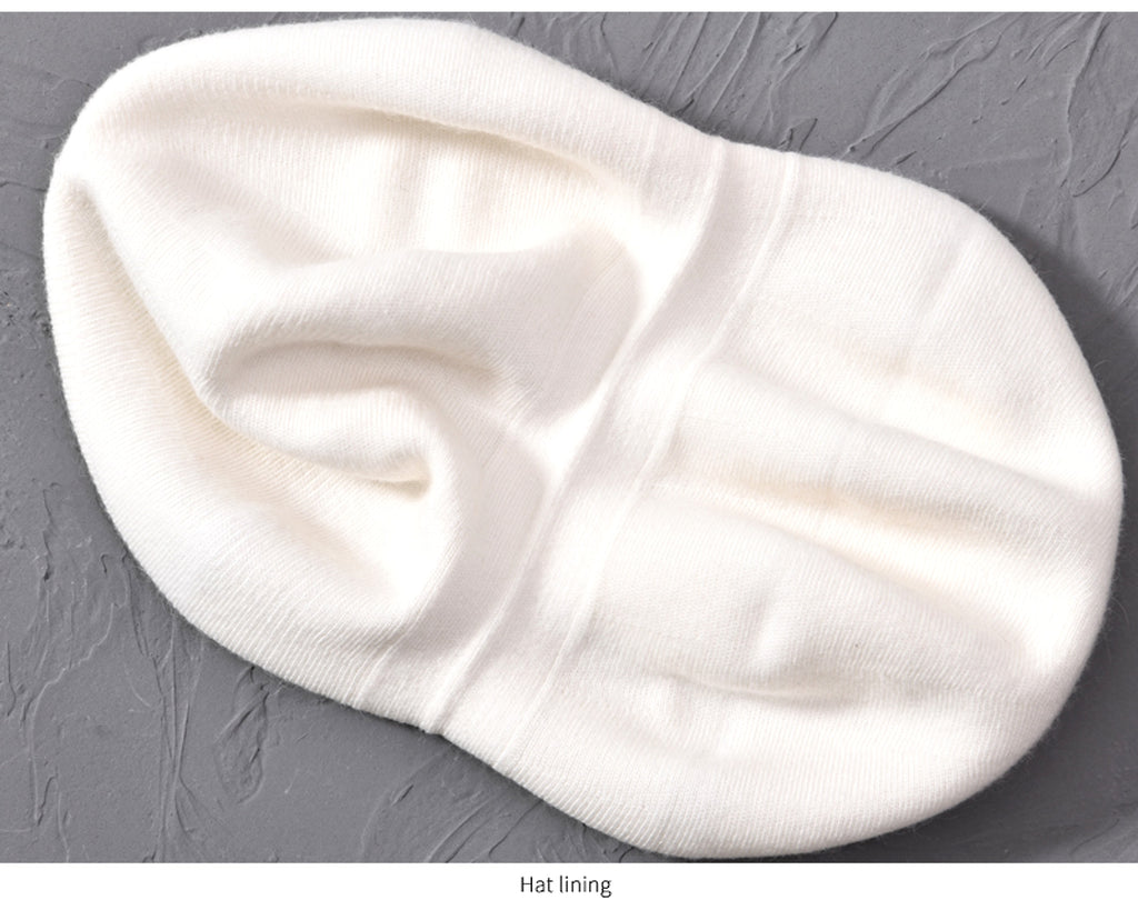 Autumn Winter Berets Hat Women Casual Knitted Wool Beret Wit - enhanced image 19