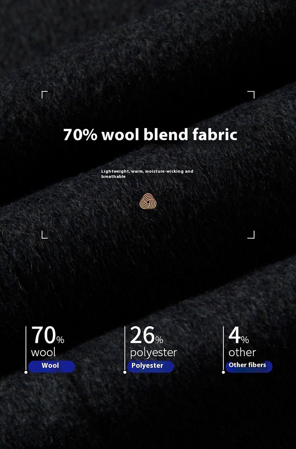 Double-sided Wool Overcoat Men's Winter Down Feather Liner High-end Long Business - enhanced image 19