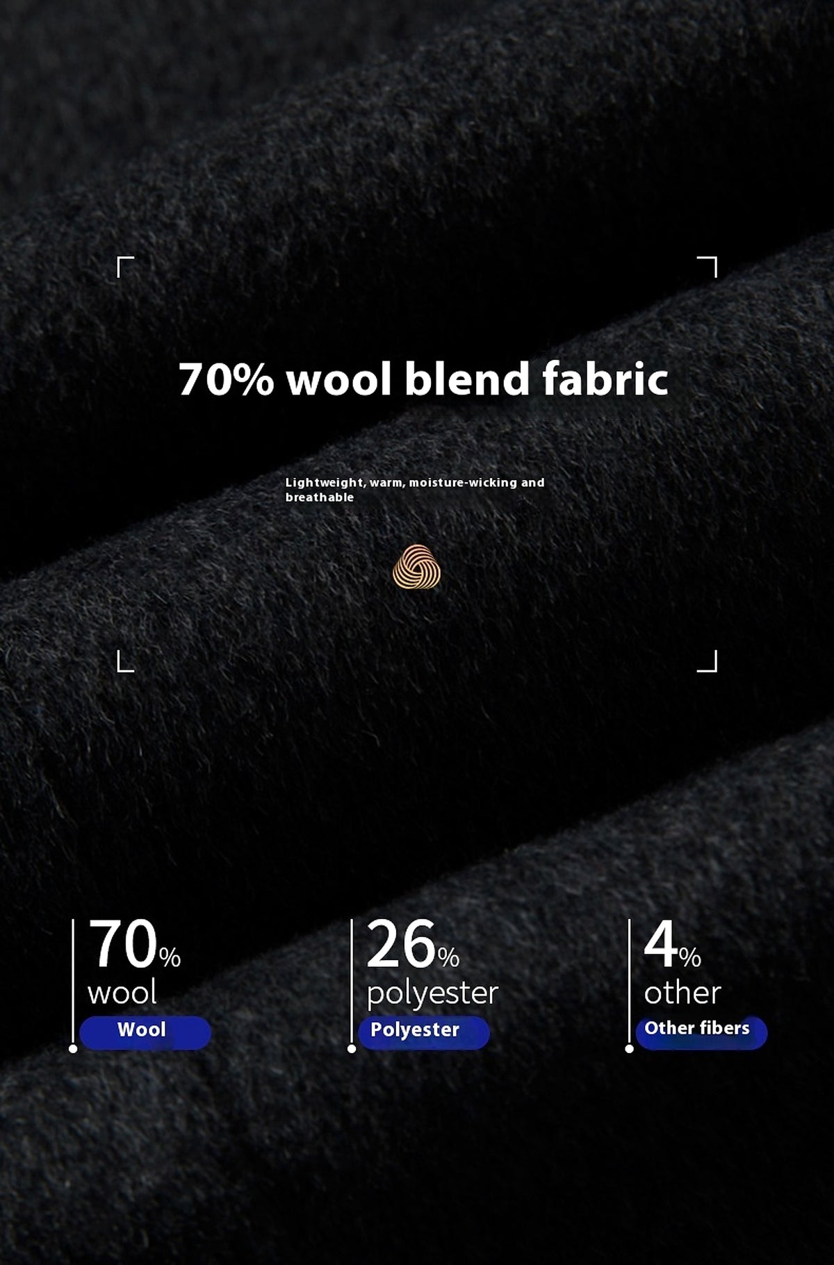 Double-sided Wool Overcoat Men's Winter Down Feather Liner High-end Long Business - enhanced image 19