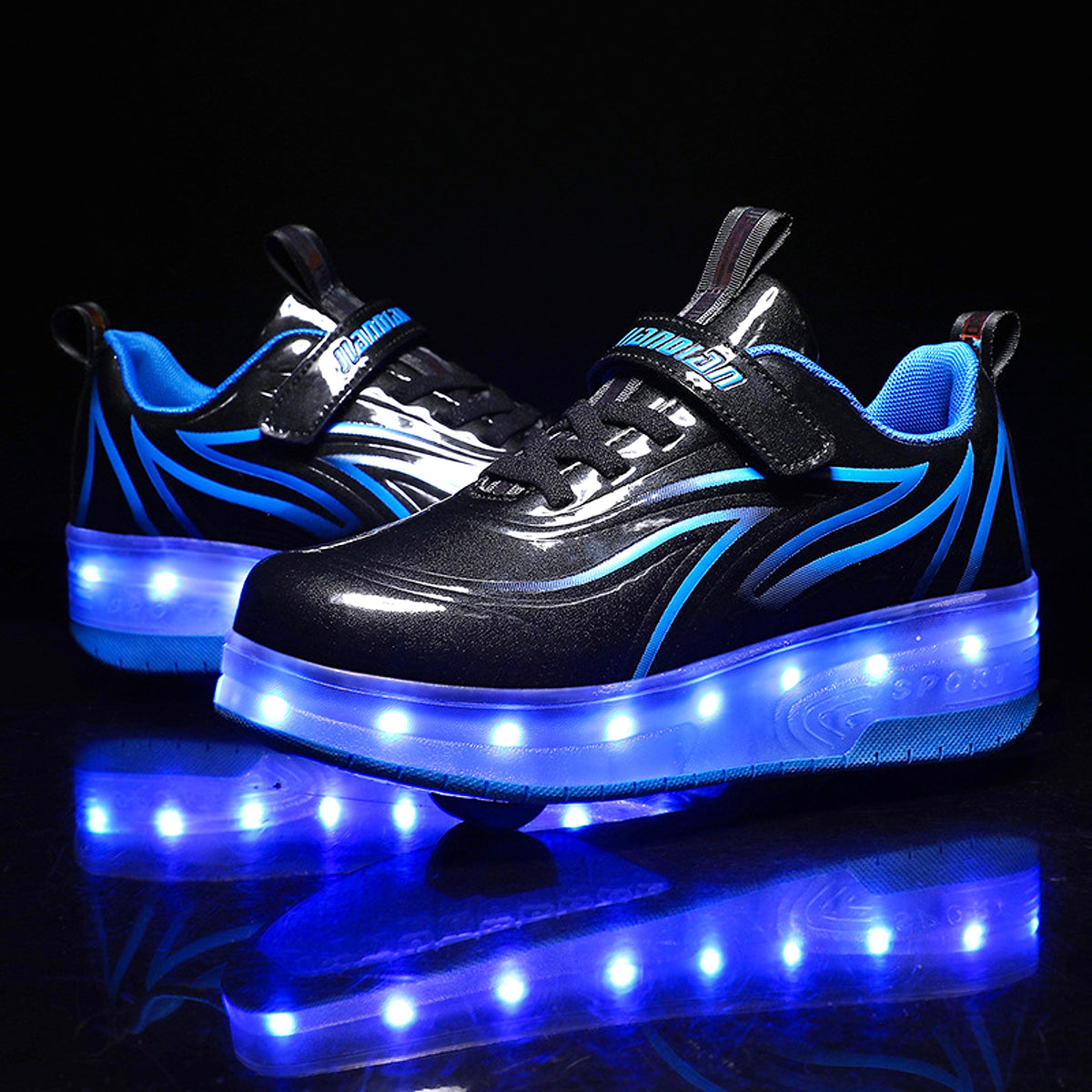 Light Charging Pulley Shoes Single And Double Wheels - enhanced image 19