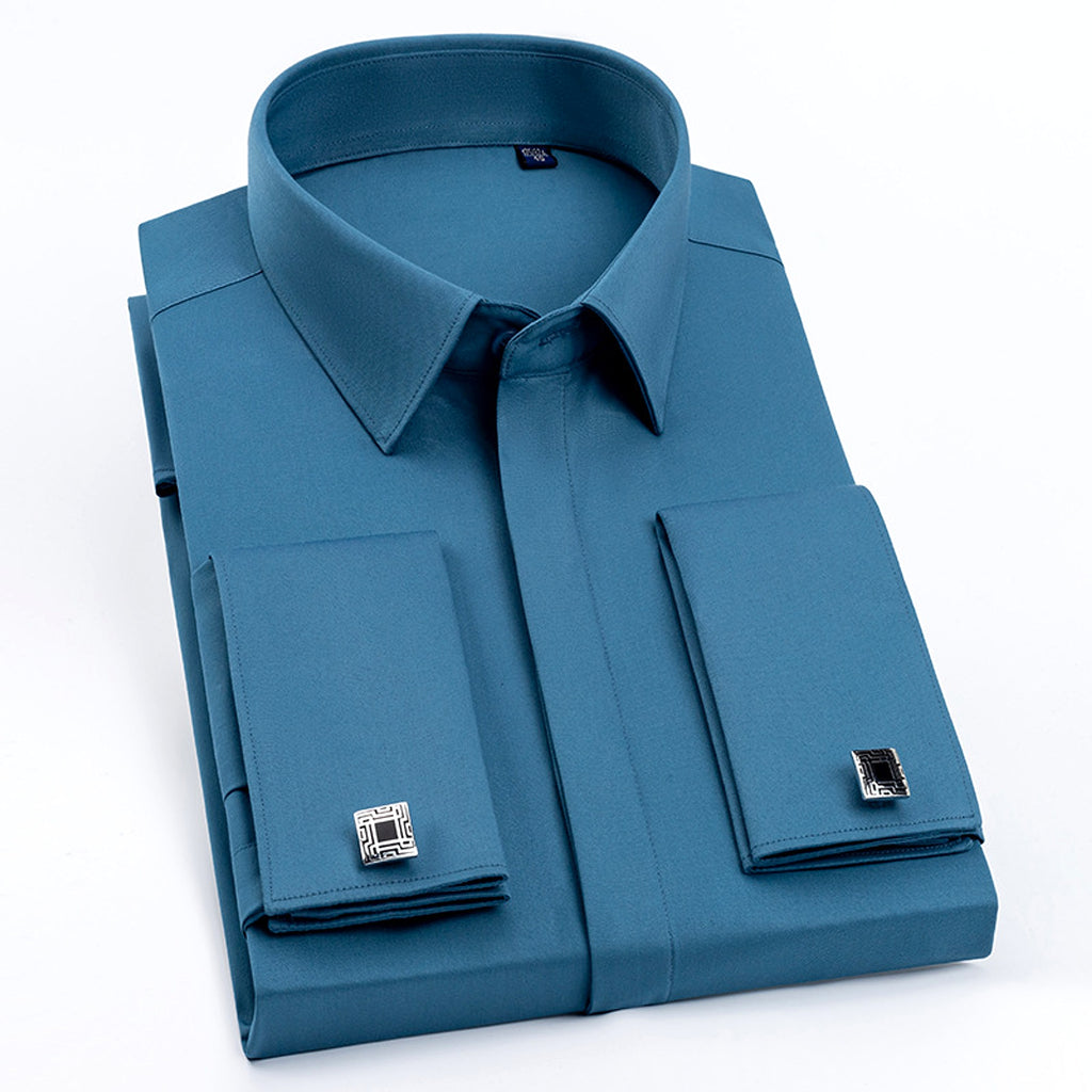 Men DressShirt Long Sleeve Shirt - enhanced image 19