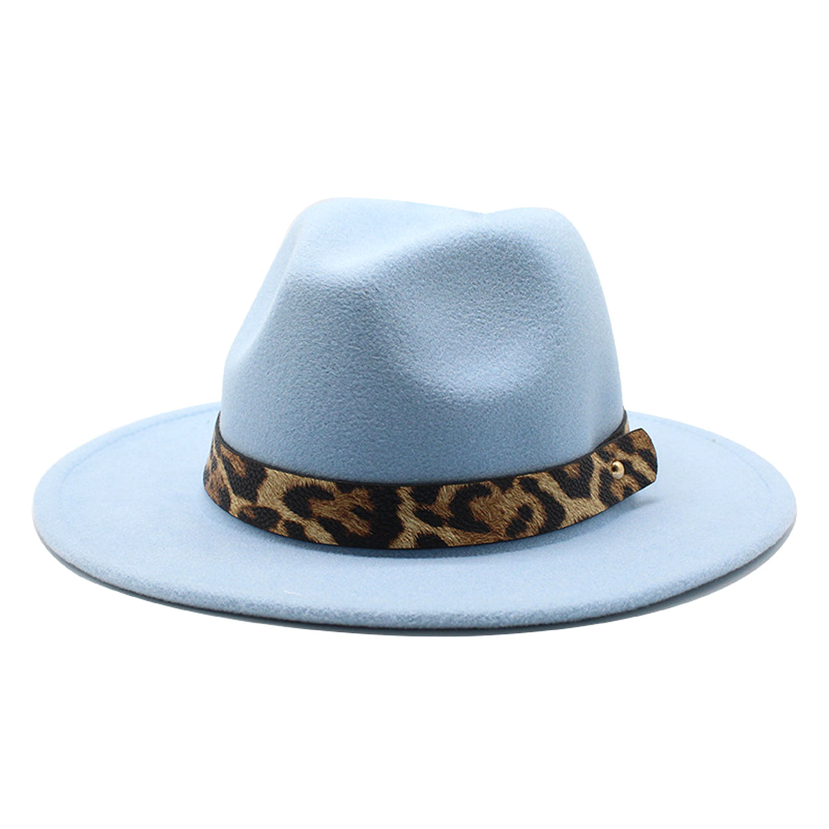 Men's Fashion Leopard Print Woolen Big Brim Top Hat - enhanced image 19