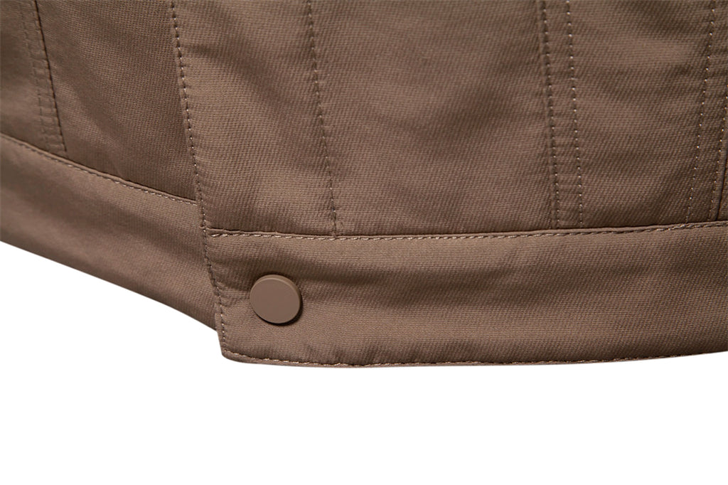 Men's New Jacket Fashion Casual Patchwork Lamb Wool Coat - enhanced image 19