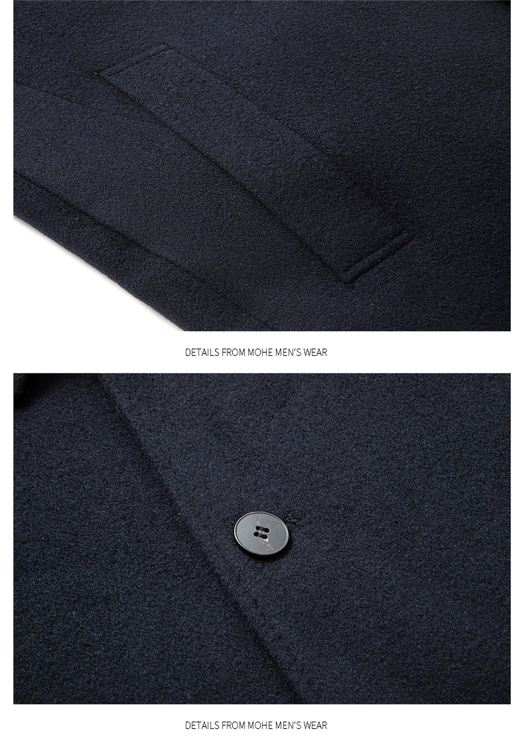 Double-sided Wool Overcoat Men's Winter Down Feather Liner High-end Long Business - enhanced image 20
