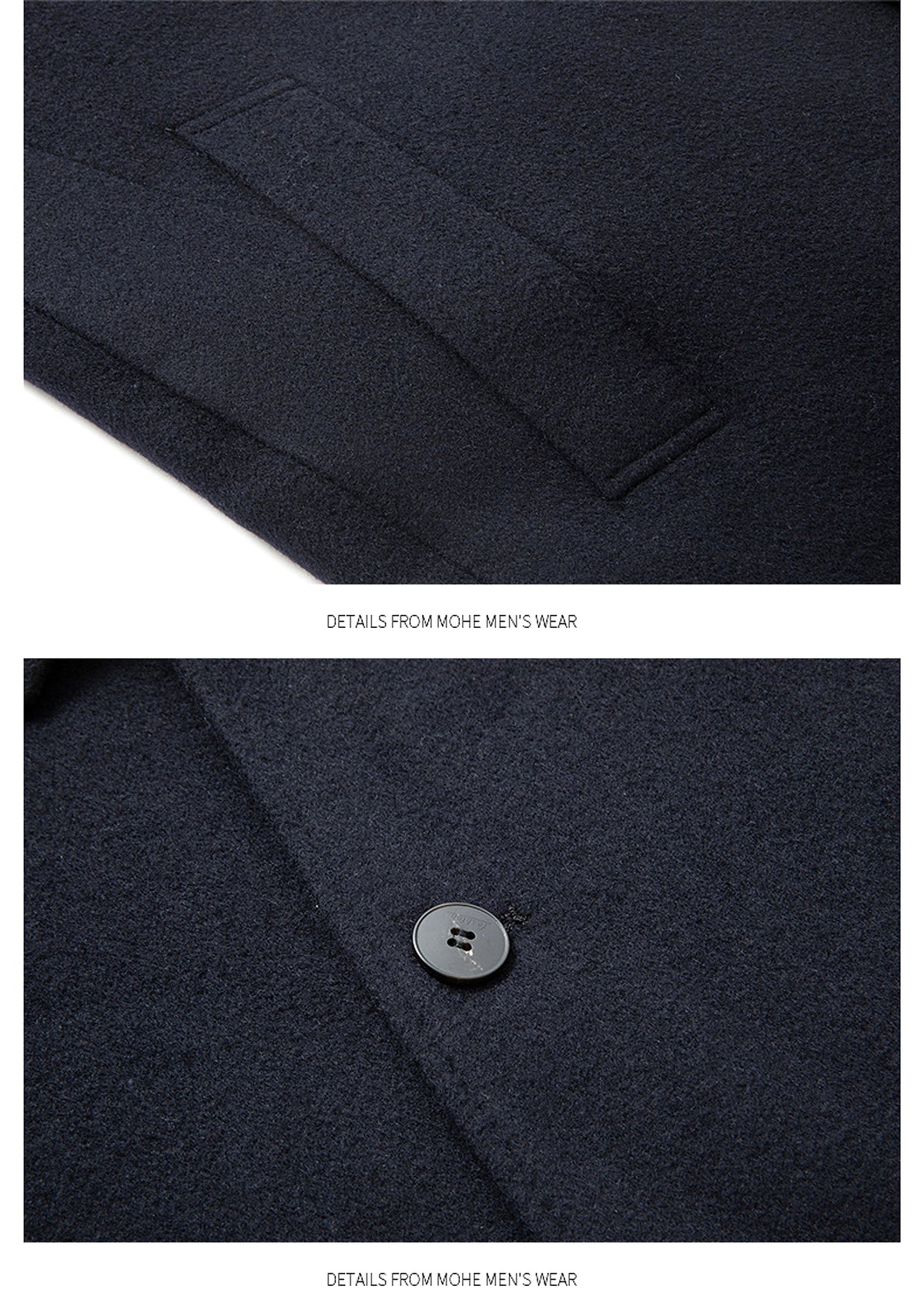 Double-sided Wool Overcoat Men's Winter Down Feather Liner High-end Long Business - enhanced image 20