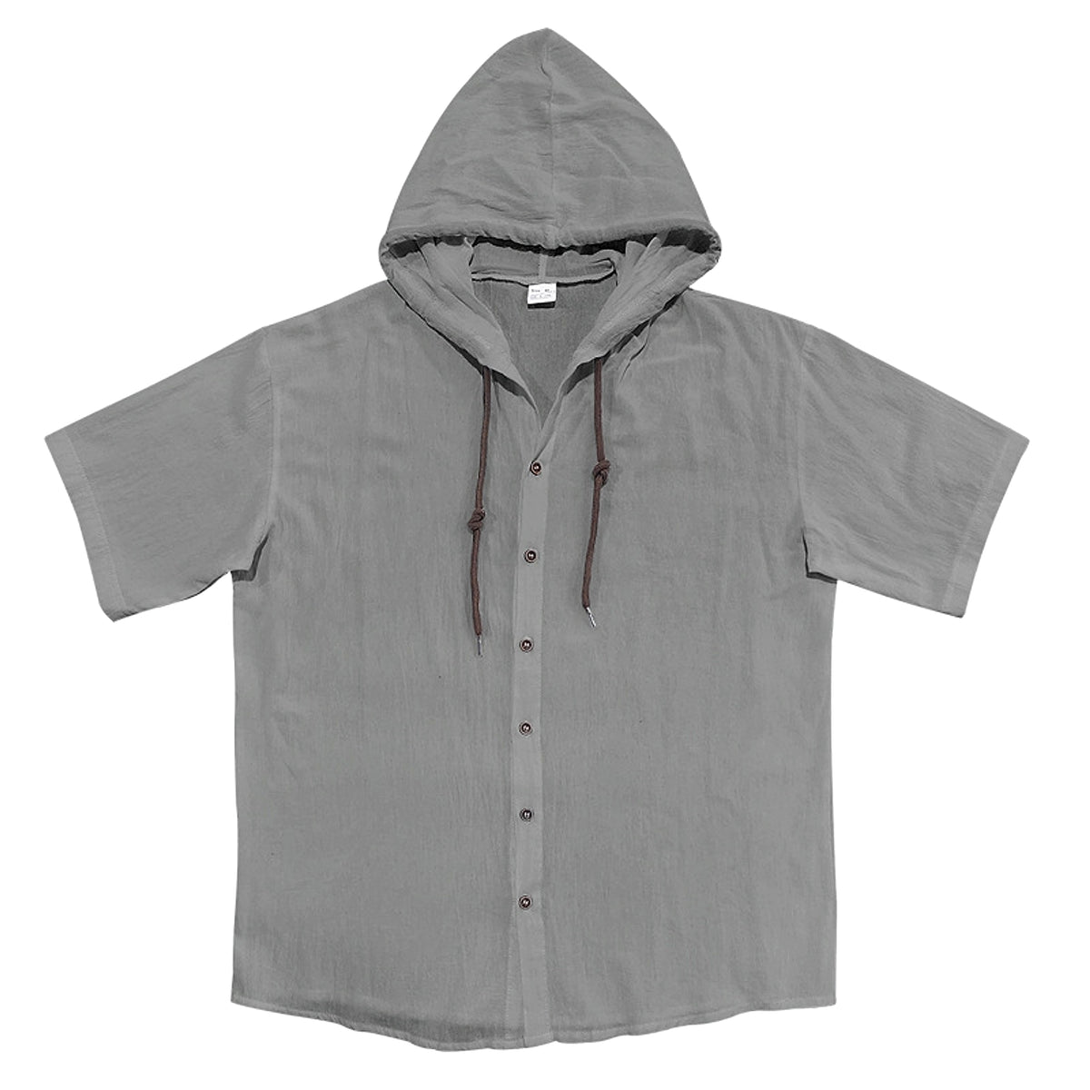 Loose Hooded Short-sleeved Shirt For Men - enhanced image 20