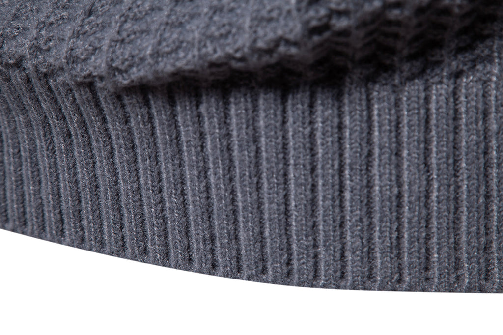 Men's Casual Loose Solid Color Round Neck Sweater - enhanced image 20