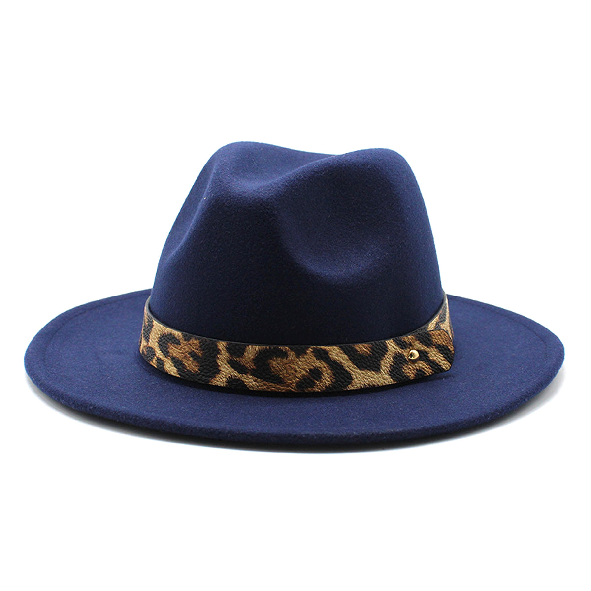 Men's Fashion Leopard Print Woolen Big Brim Top Hat - enhanced image 20