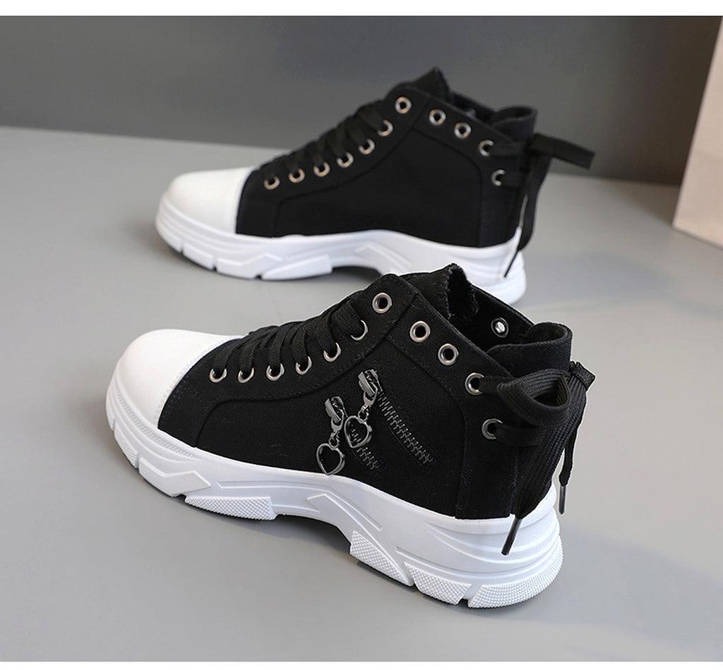 CanvasStep™ – Platform High-Top Sneakers with Zipper Details - enhanced image 20