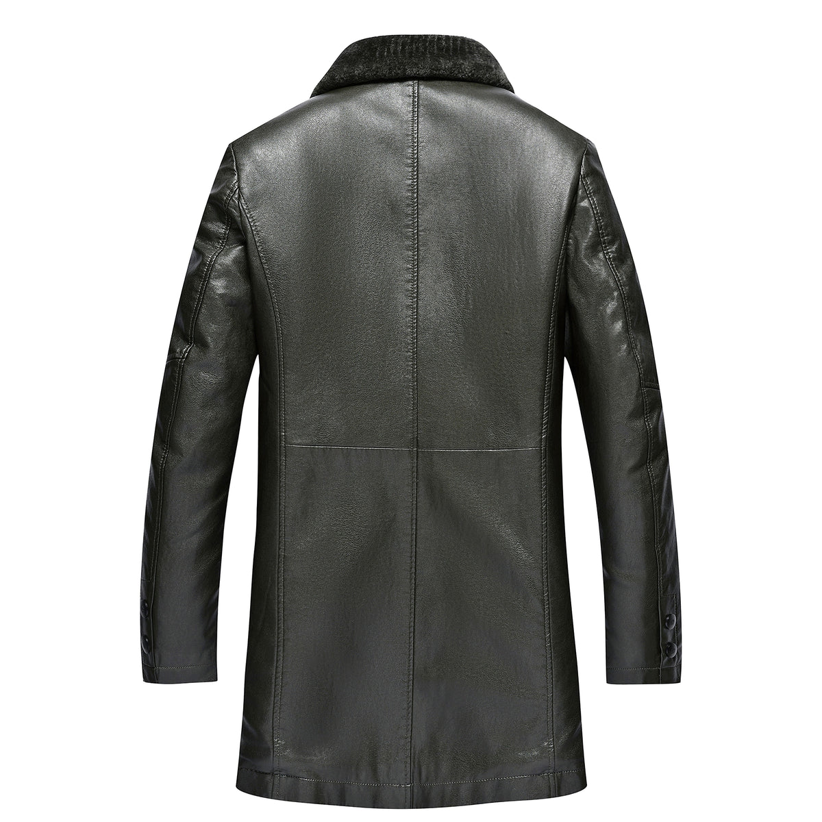 Real Leather Men's Winter Jacket – Thickened & Fleece-Lined Elegance - enhanced image 20