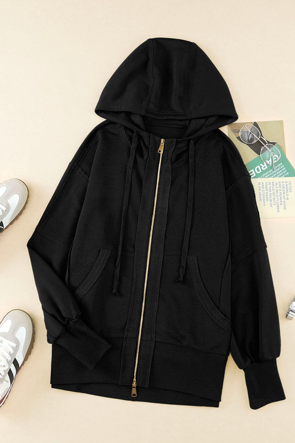 Solid Color Long Sleeve Sweater For Women (Zipper) - enhanced image 20