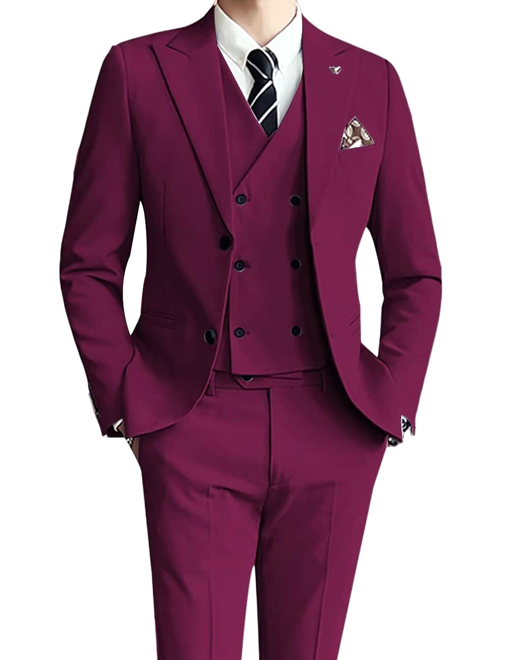 Ceremonté™ – Slim Fit Three-Piece Wedding Suit - enhanced image 20