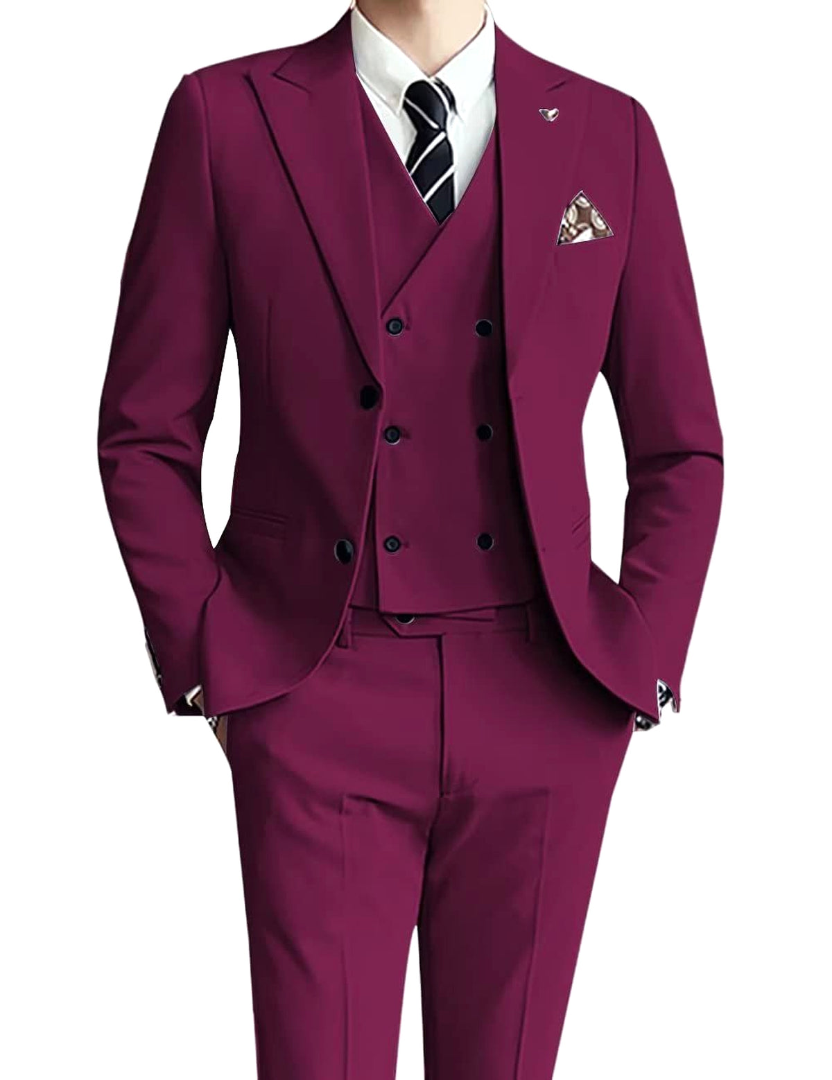 Ceremonté™ – Slim Fit Three-Piece Wedding Suit - enhanced image 20